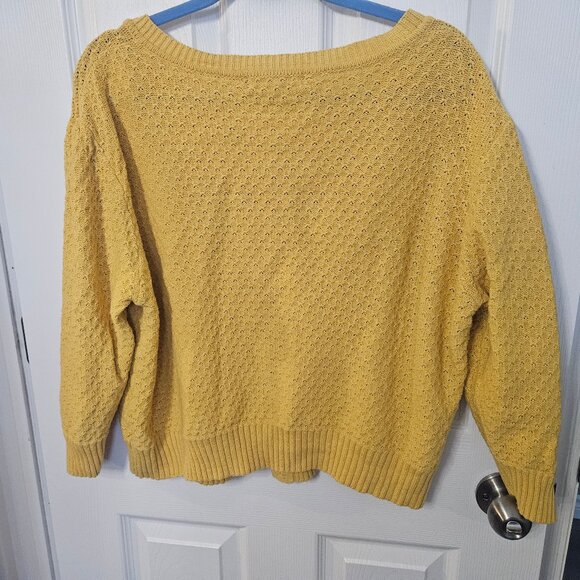 Cute Yellow Crochet Cardigan - Picture 2 of 3
